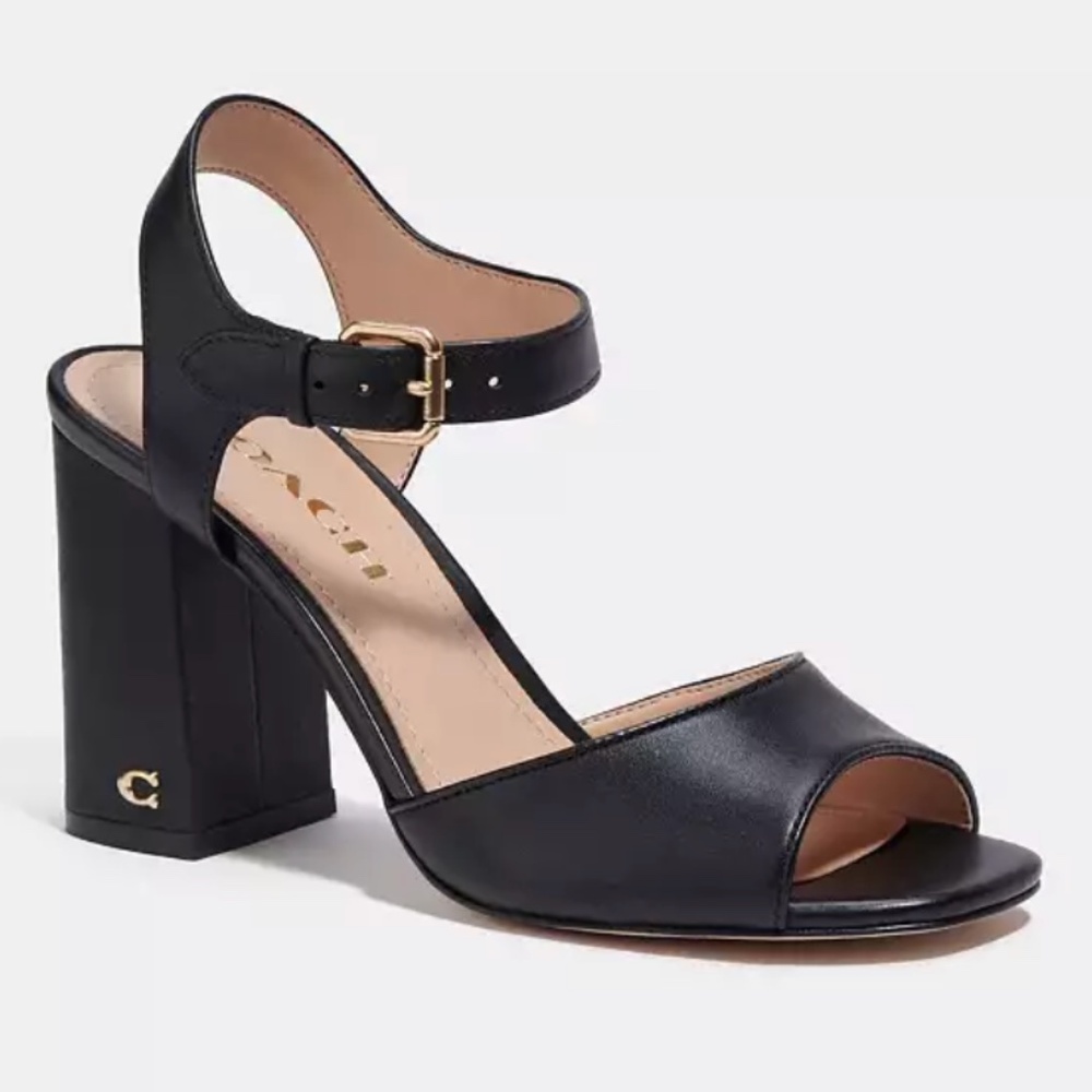 New Coach Black Marla Sandal